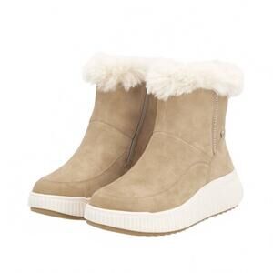 NEW RIEKER women's zip boots in sepia